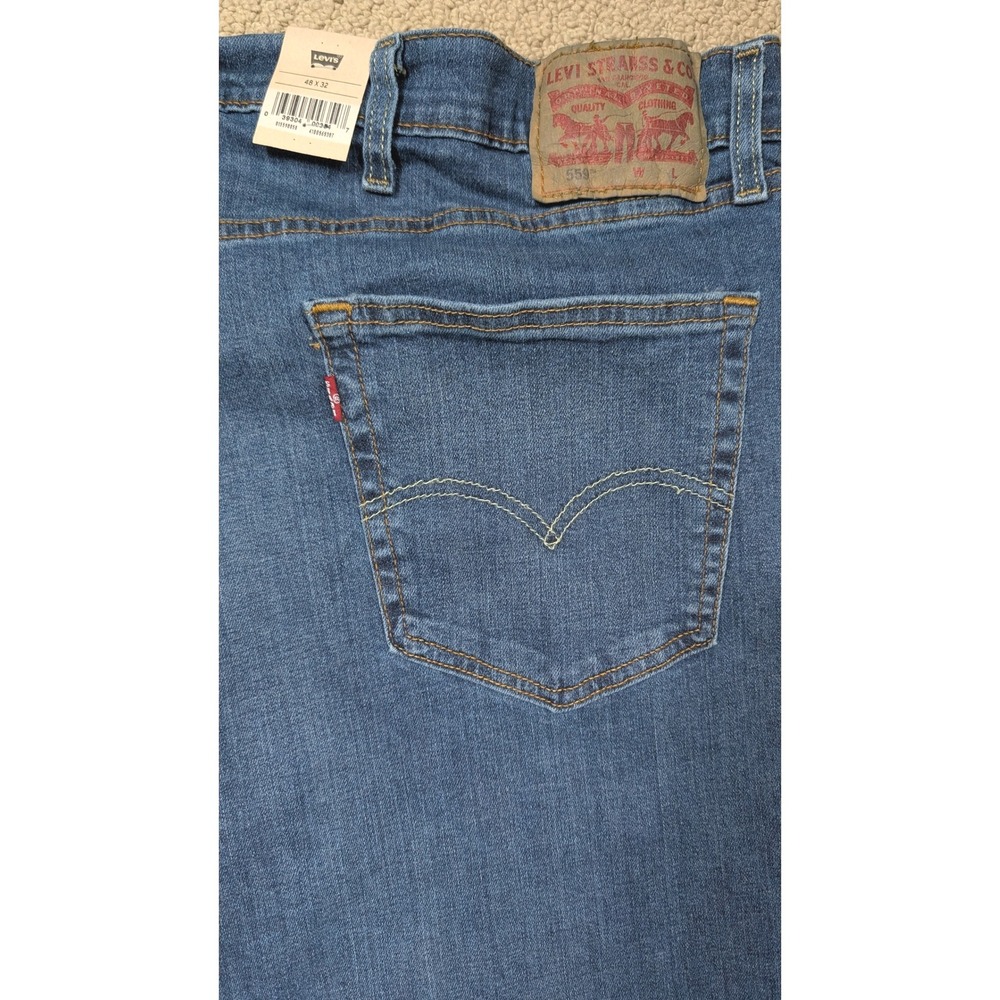 Levis 559 Relaxed Straight Mens Jeans 48x32 Blue Denim NWT